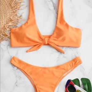 Orange Knot Bikini Set (Zaful)